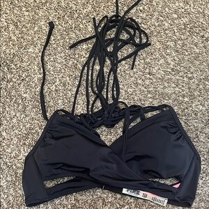 PINK Victoria's Secret Black Bikini Top